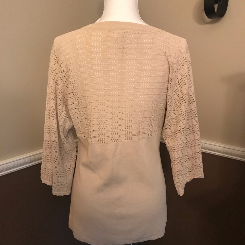 Loft top, taupe with sheer top - Picture 2 of 4